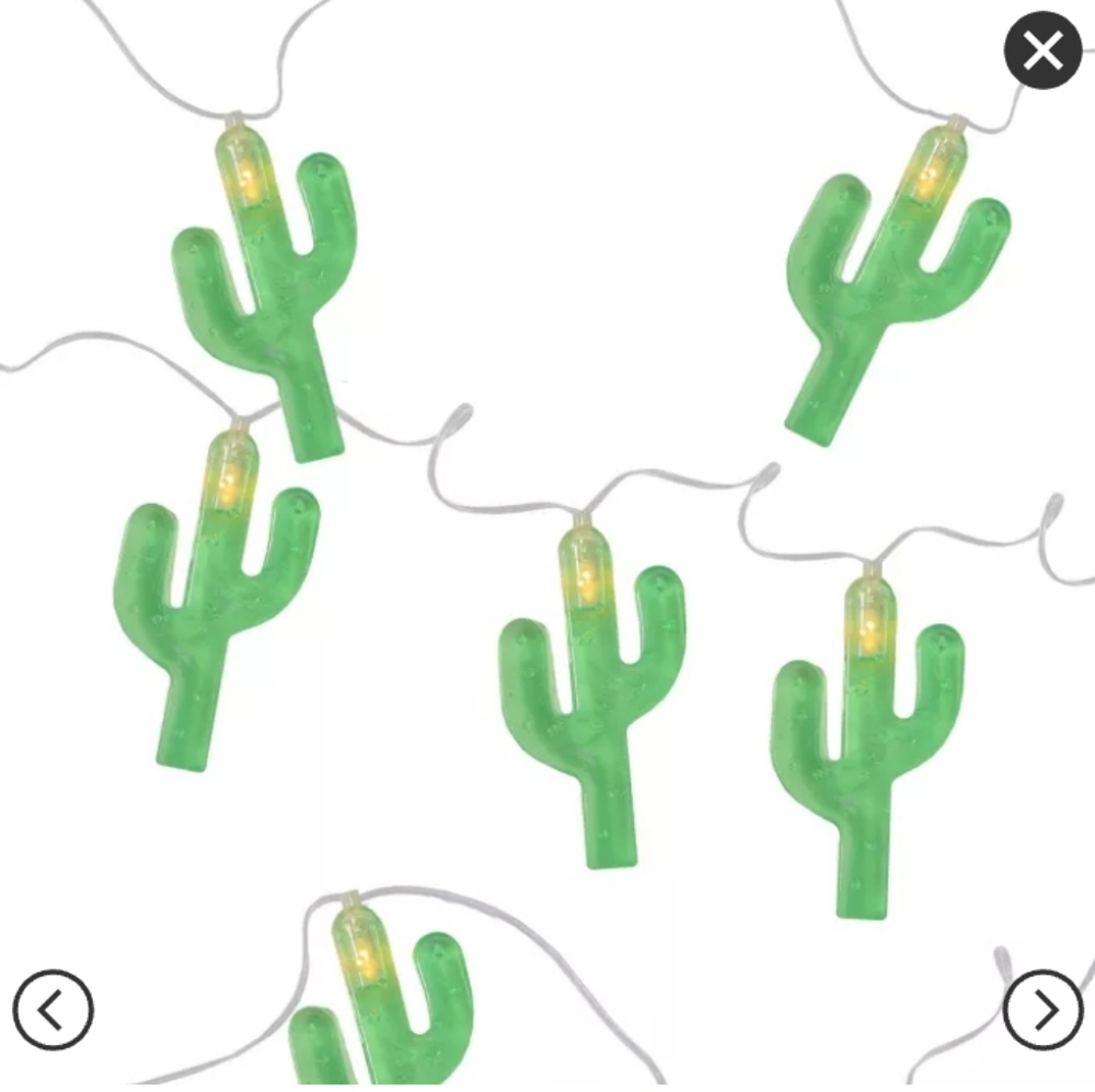 NWT Garden Party Cactus String Christmas Lights